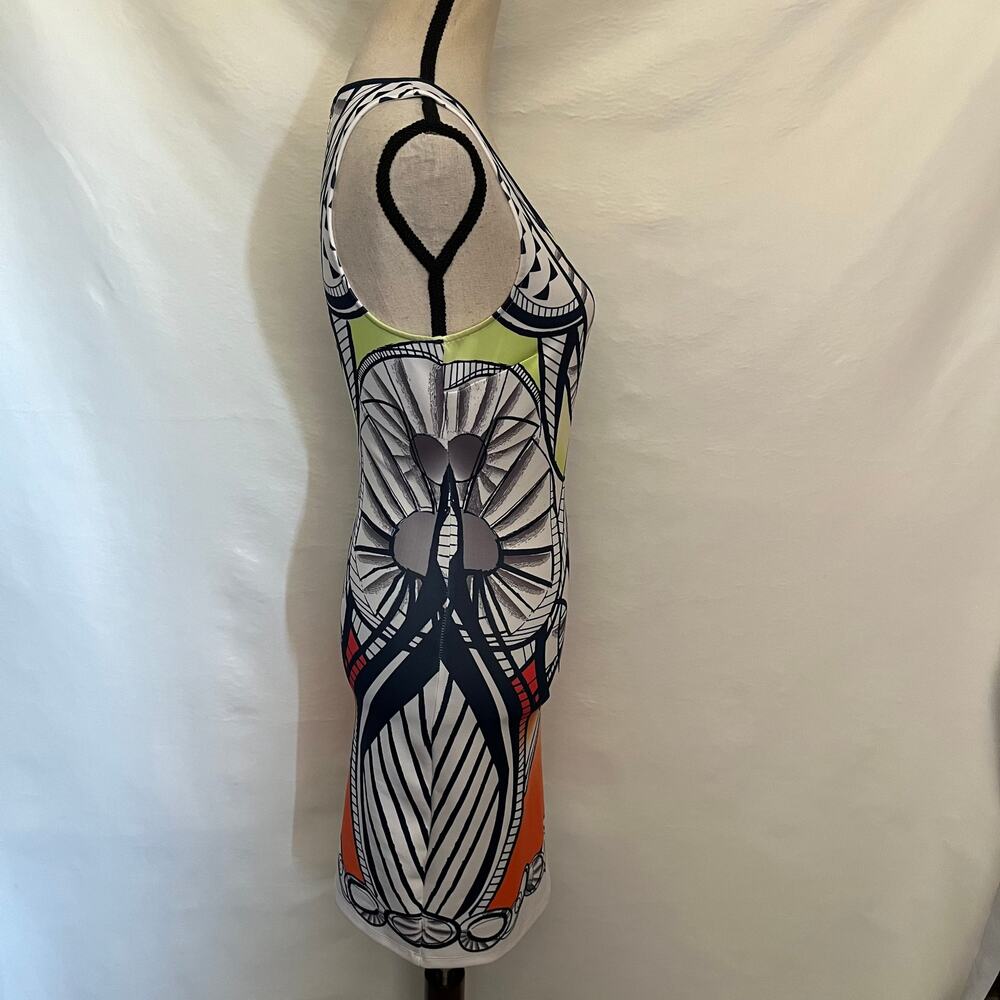 Jealous Tomato Y2 Bodycon Dress Sz S Art Deco Club Tribal Festival Geometric - Picture 5 of 13